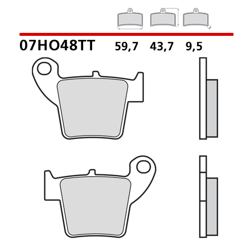 Brake pads Brembo Honda CRF 450 RX (17-25) rear ceramic 07HO48TT