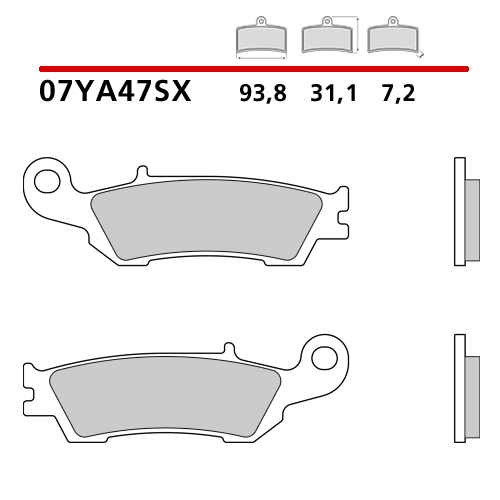 Brake pads Brembo Yamaha YZ 250 (08-21) front race 07YA47SX