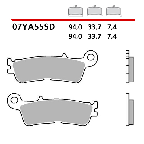 Brake pads Brembo Yamaha YZ 125 (22-25) front standard 07YA55SD