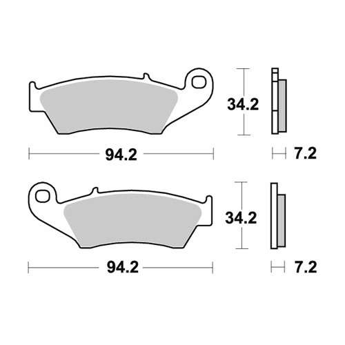 Brake pads Nissin Kawasaki KX 450 F (06-23) front race 2P-225ST-MX