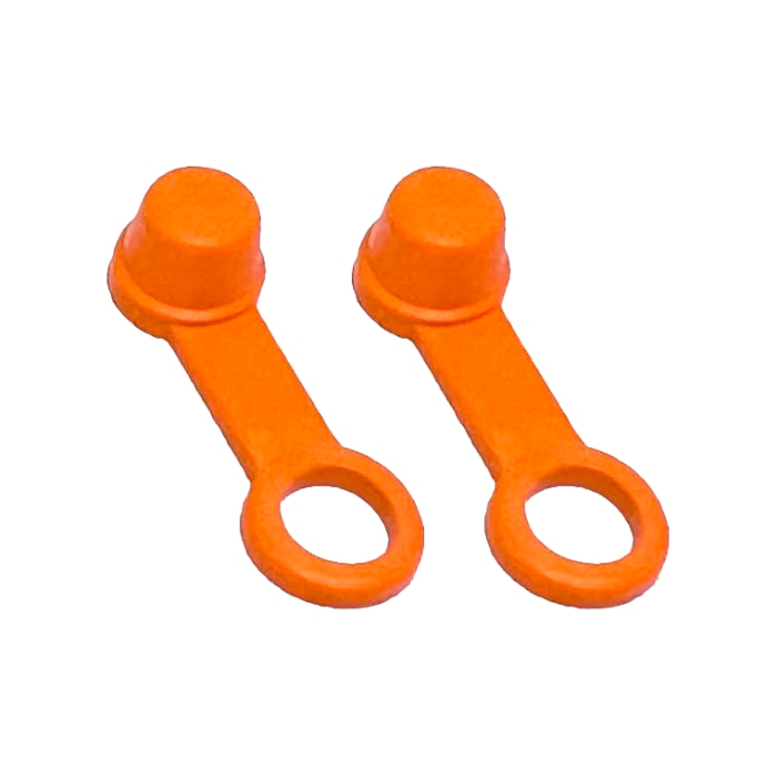 Pair of brake fluid caps orange BFC.A