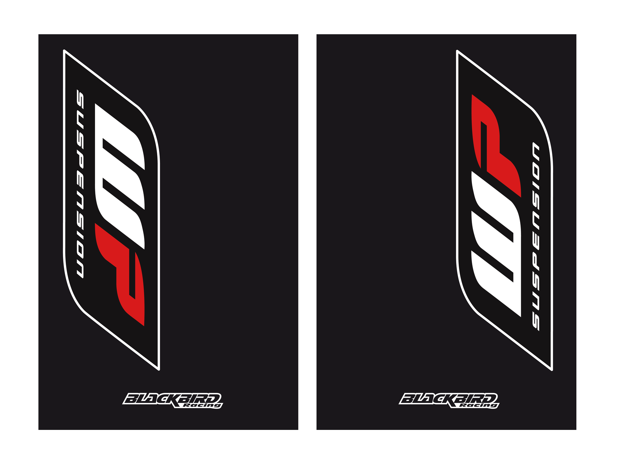 Kit sticker for WP fork guard with black background Kit sticker for WP fork guard with black background
