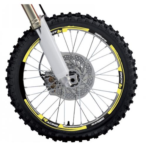 Kit sticker Wheel Blackbird Wing neon yellow Kit sticker Wheel Blackbird Wing neon yellow