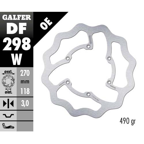 Brake disc Galfer Wave Fantic 250 XX (22-25) front DF298W