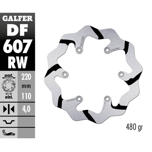 Brake disc Galfer Race Husaberg 350 FE (13-14) rear DF607RW