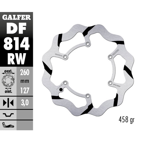 Brake disc Galfer Race Beta RR 250 (13-25) front DF814RW