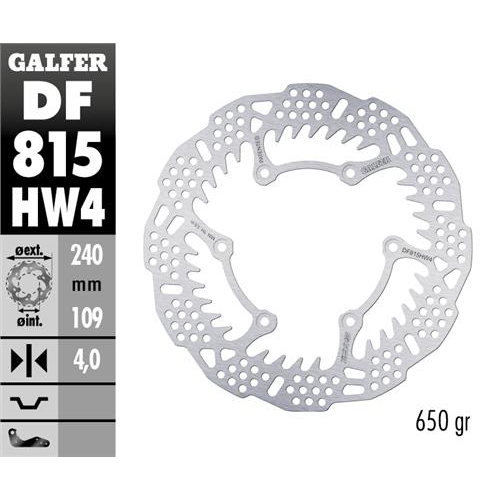 Brake disc Galfer Shark Beta RR 200 (19-25) rear - 4 mm DF815HW4
