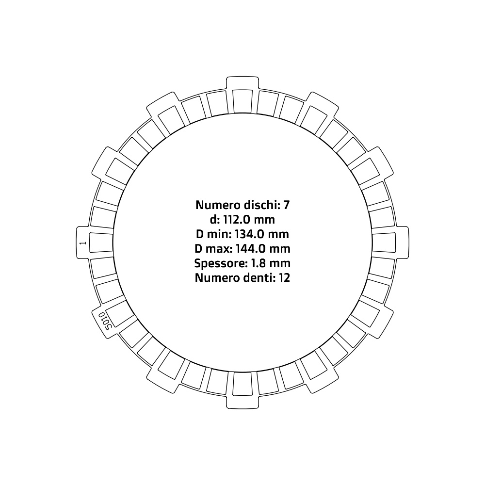 Clutch plates NRTeam Husaberg 450 FE (04-08) - Friction set - 1,8 mm DS02.F022.7