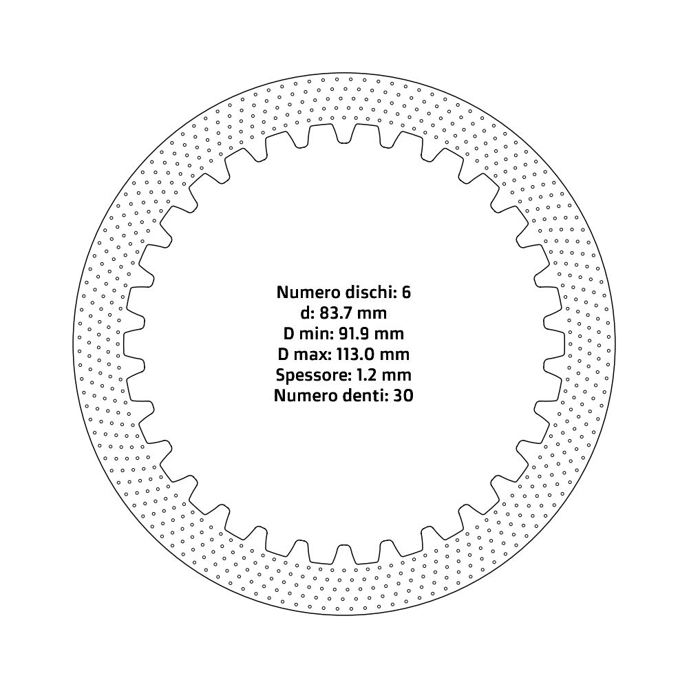 Clutch plates NRTeam Husqvarna 85 TC (14-17) - Steel set DS02.S004.6