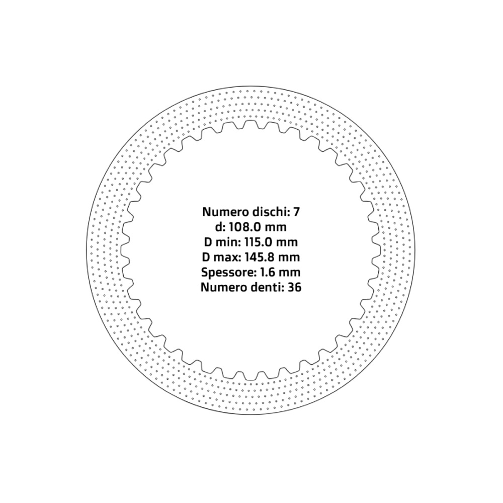Clutch plates NRTeam Kawasaki KX 450 F (21-25) - Steel set DS02.S018.7
