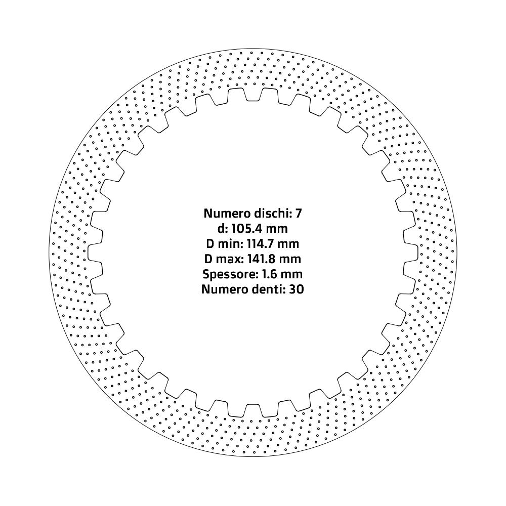 Clutch plates NRTeam Fantic 450 XEF (22-23) - Steel set DS02.S020.7