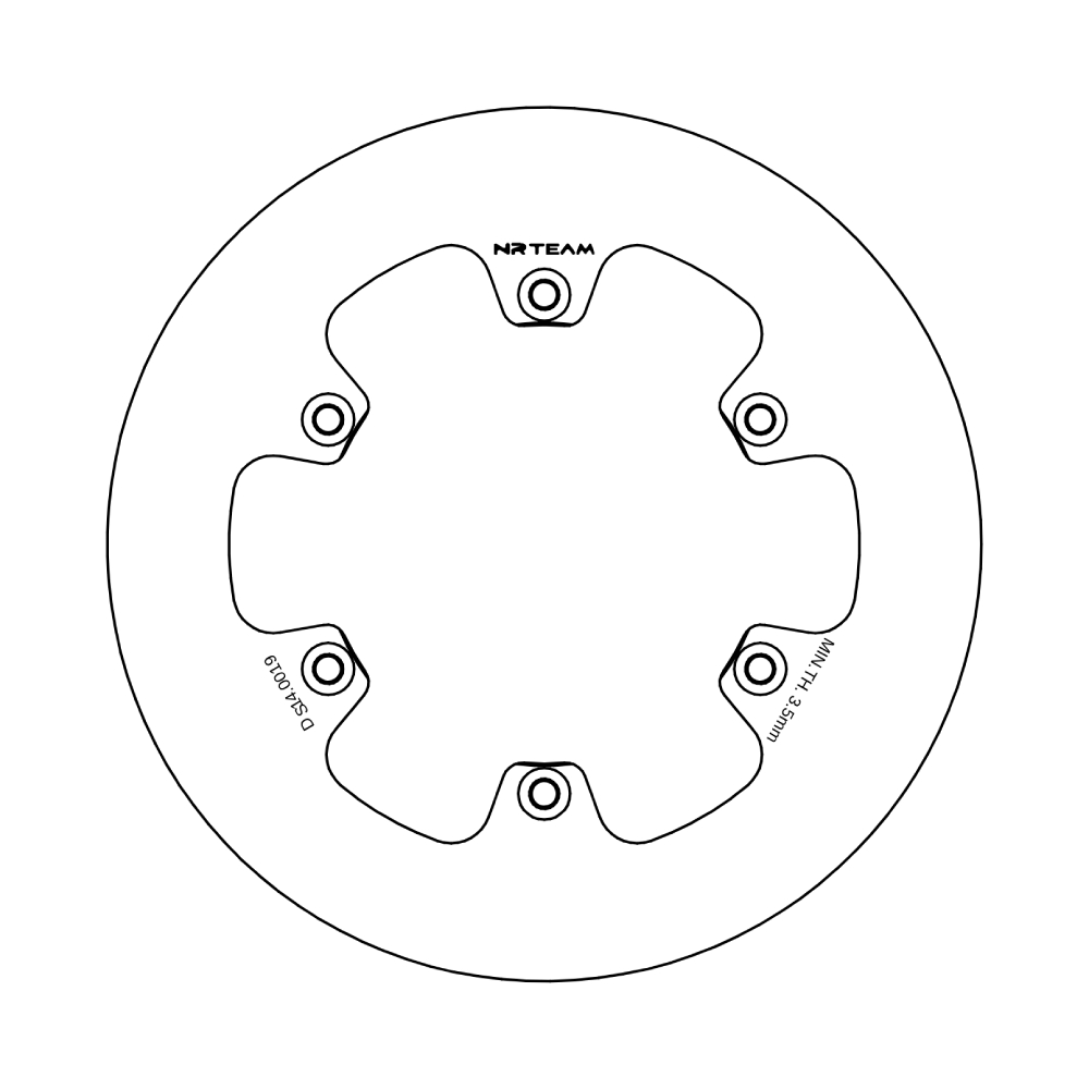 Brake disc NRTeam KTM 450 SX-F (03-06) rear solid DS14.0019