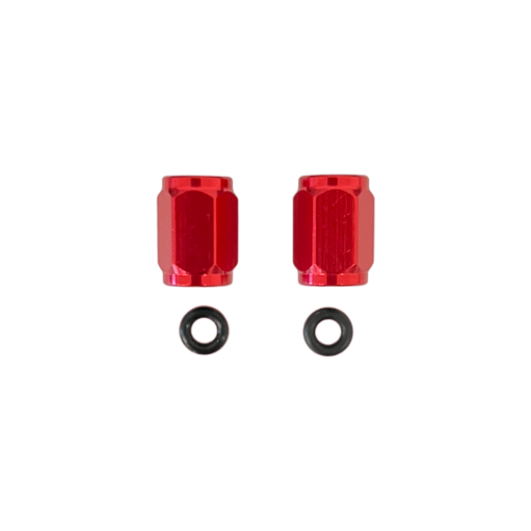 Pair of tire valve caps red Pair of tire valve caps red