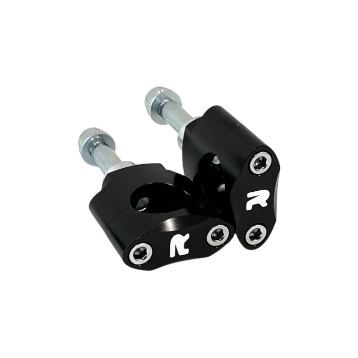 Handlebar mounts kit 28.6 mm low black - NRTeam Handlebar mounts kit 28.6 mm low black - NRTeam