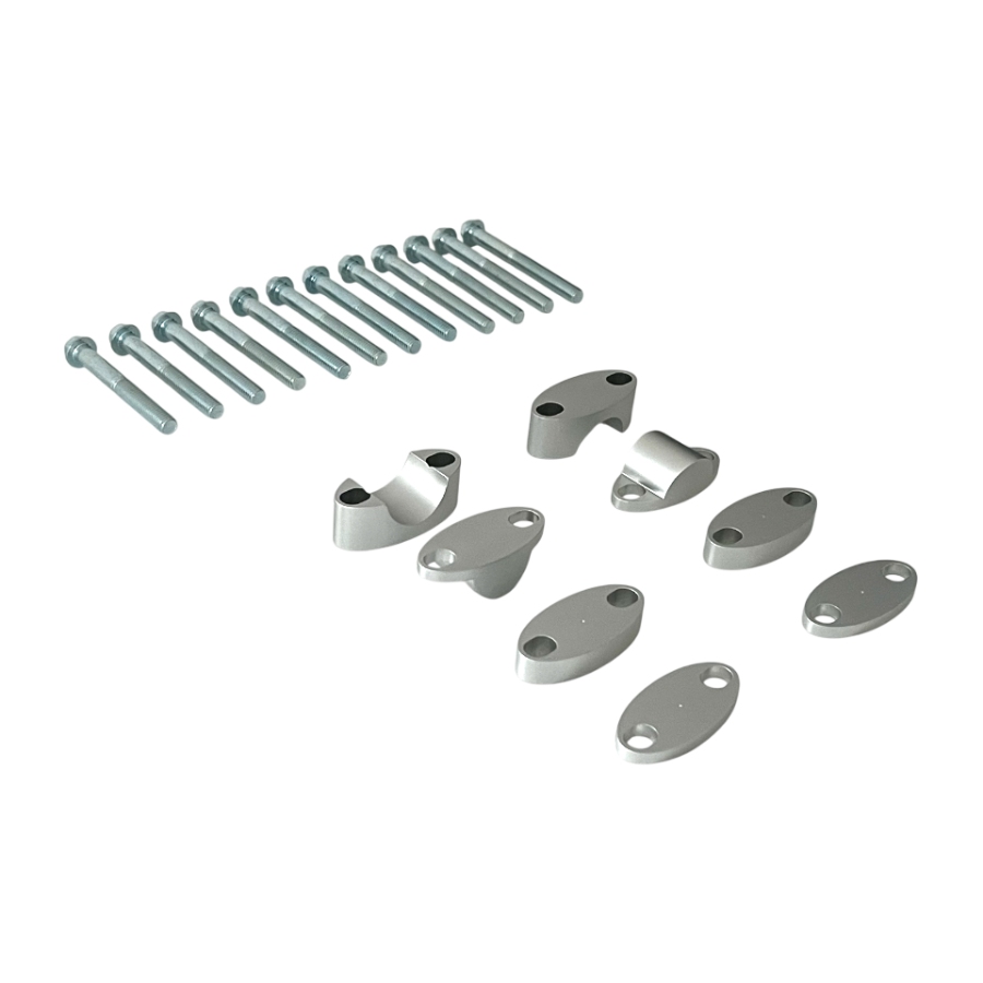 Handlebar riser kit 28.6 mm grey - NRTeam DS88.6021G