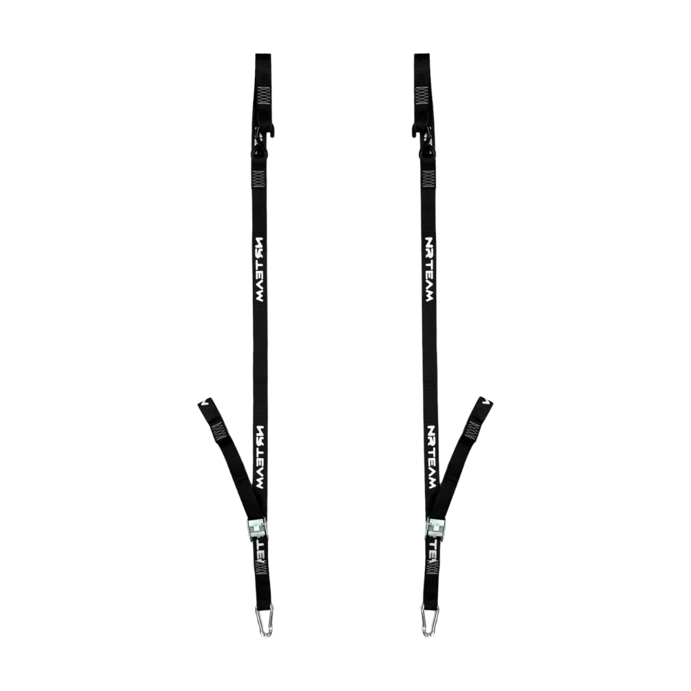Pair of motorcycle straps Pull Up 38mm NRTeam black Pair of motorcycle straps Pull Up 38mm NRTeam black