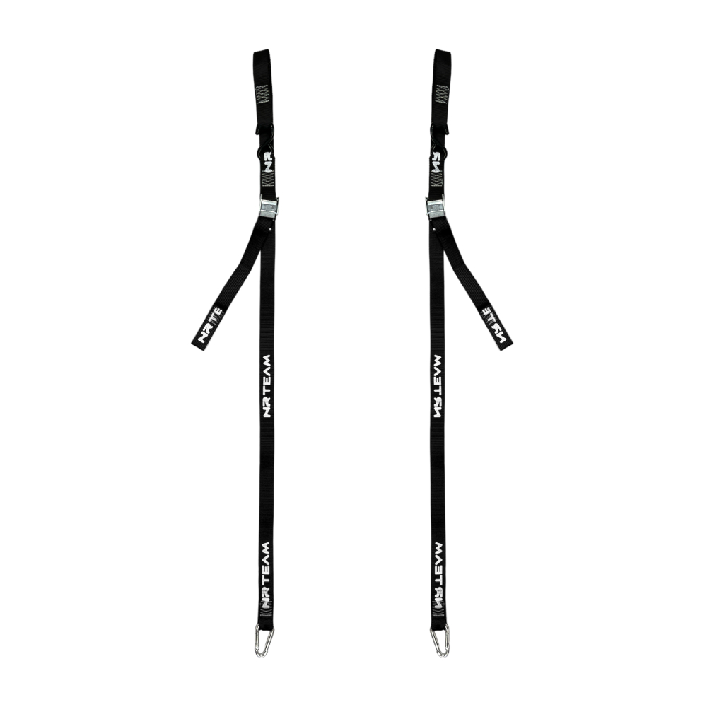 Pair of motorcycle straps Tie Down 38mm NRTeam black Pair of motorcycle straps Tie Down 38mm NRTeam black