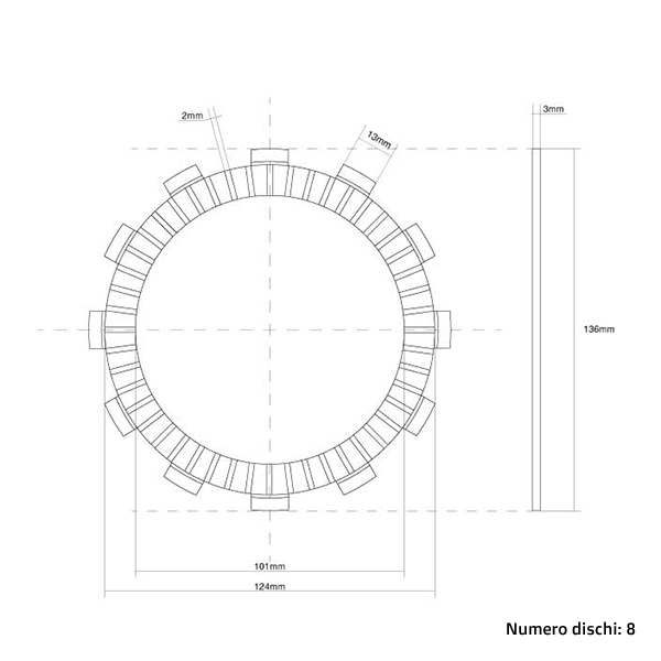 Clutch Discs (Friction) FCC Husaberg 250 FE (13-14) FCC.0015