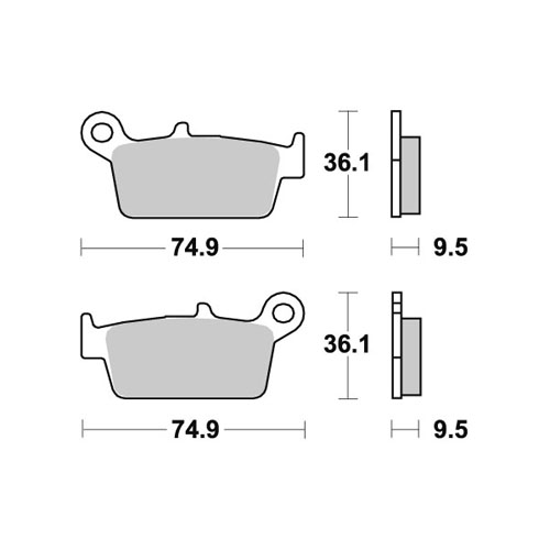 Brake pads Galfer Suzuki RM 250 (96-12) rear standard FD093G1396