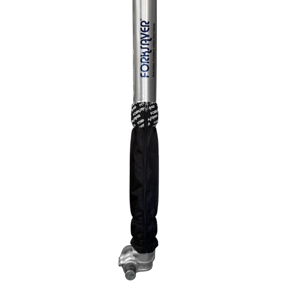 Forksaver fork covers with zip for fork tubes from 49 mm to 50 mm black Forksaver fork covers with zip for fork tubes from 49 mm to 50 mm black