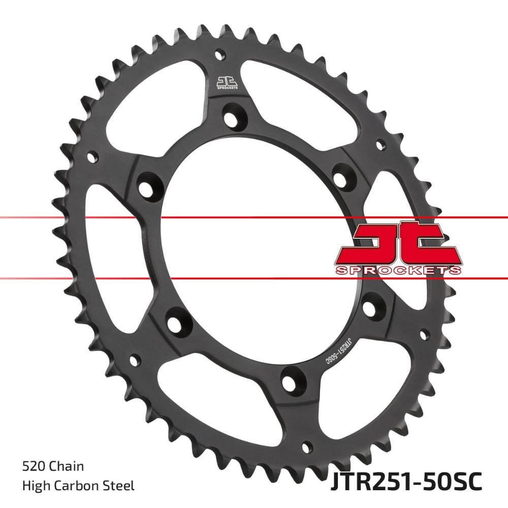 Rear sprocket JT steel Fantic 450 XEF (22-25) 50 teeth self-cleaning JTR251.50SC