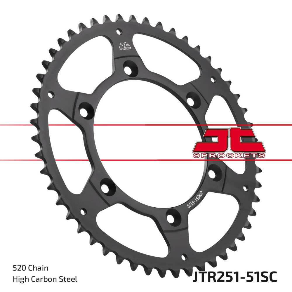 Rear sprocket JT steel Fantic 250 XEF (21-25) 51 teeth self-cleaning JTR251.51SC