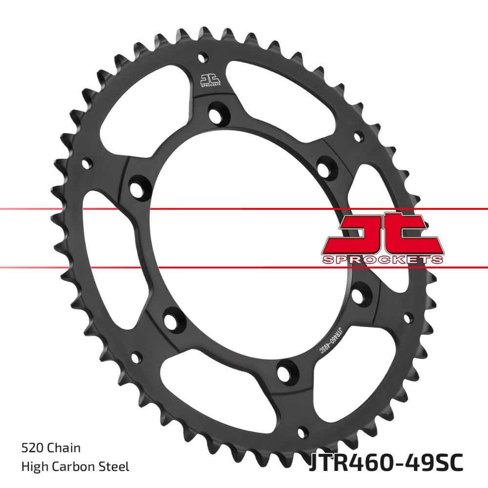 Rear sprocket JT steel Kawasaki KX 500 (83-04) 49 teeth self-cleaning JTR460.49SC