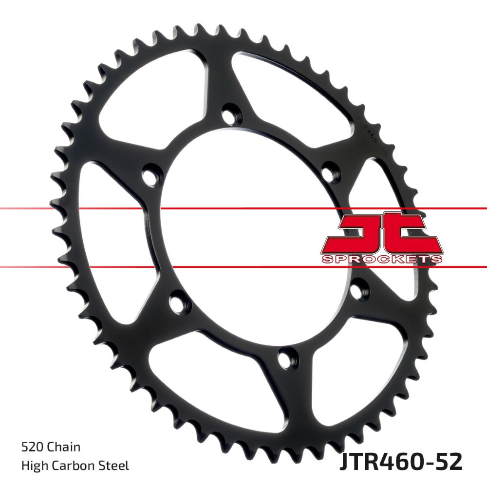 Rear sprocket JT steel Kawasaki KX 250 (82-08) 52 teeth JTR460.52