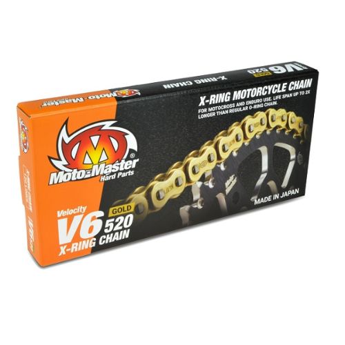 Drive chain MM chain pitch 520 V6 cross-enduro professional with X-RING 120 links-gol MM-652003