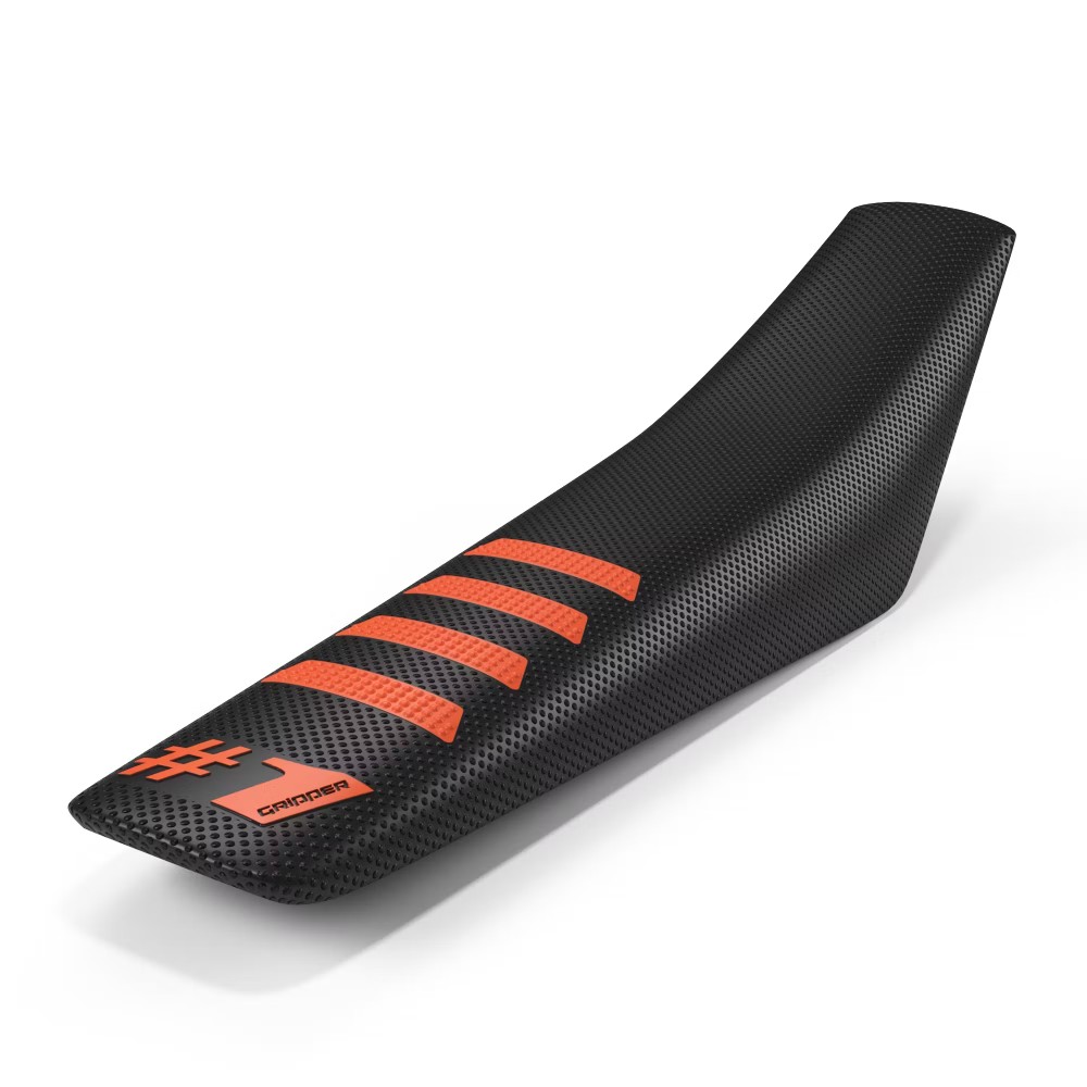 Universal seat cover Onegripper - Ribbed black and orange OSC02-BLOE