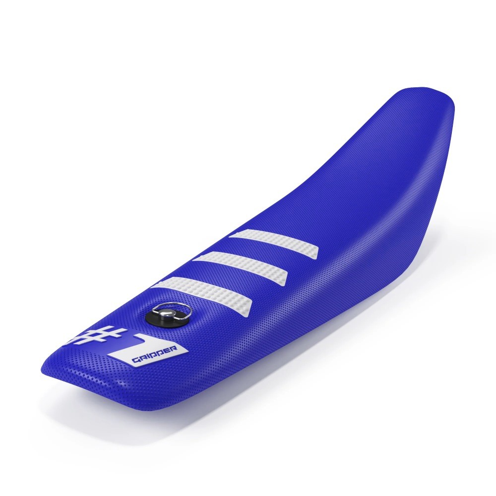 Universal seat cover Onegripper - Mini Light Rib blue and white OSC03-M-BEWH