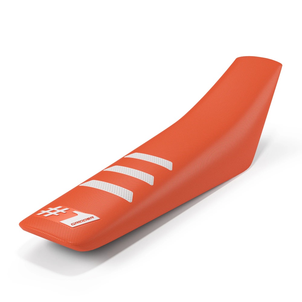Universal seat cover Onegripper - Light Rib orange and white OSC03-OEWH