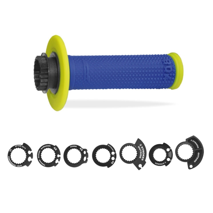 Pair of Grips Lock-On Pro Grip 708 - neon yellow blue Pair of Grips Lock-On Pro Grip 708 - neon yellow blue