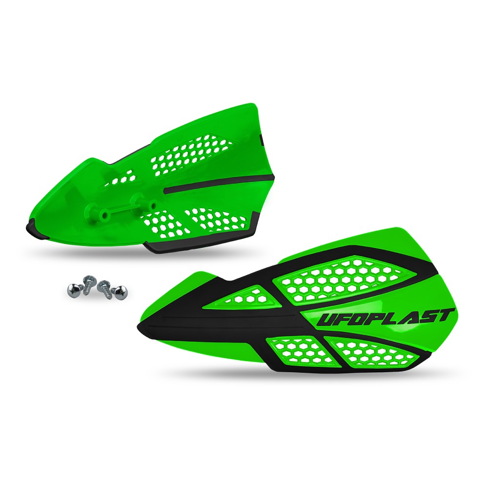 Pair of handguards UFO VOYAGER for lever mounts green Pair of handguards UFO VOYAGER for lever mounts green