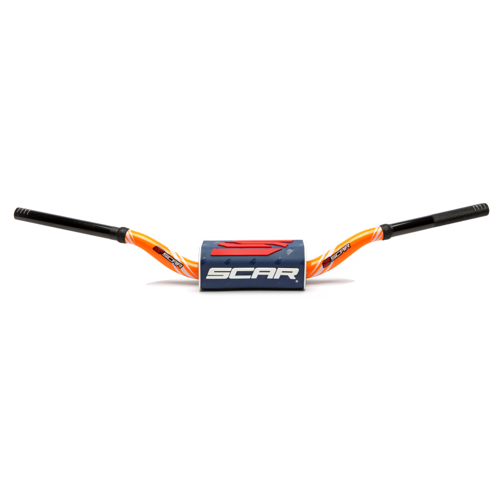 Handlebar Scar 28.6 mm O2 Graphic Colour bend McGrath KTM orange-blue Handlebar Scar 28.6 mm O2 Graphic Colour bend McGrath KTM orange-blue