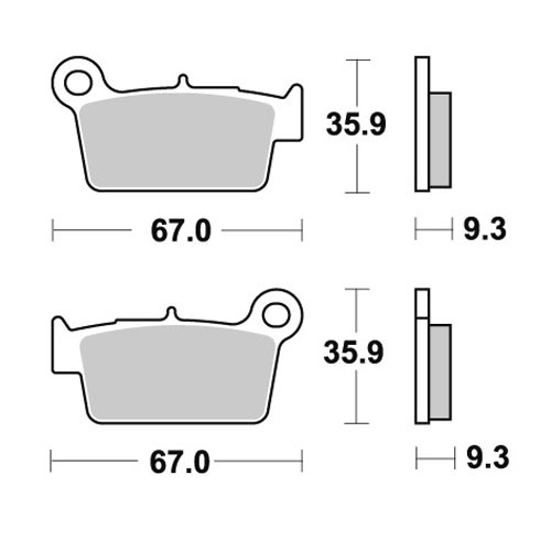 Brake pads WRP Beta RR 200 (19-25) rear race WG-7390-F4R