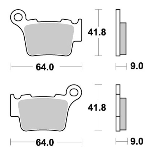 Brake pads WRP Ducati 450 MX (25) rear race WG-7391-F4R